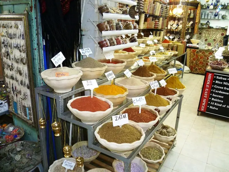 A spice stall in the Old City of Jerusalem.